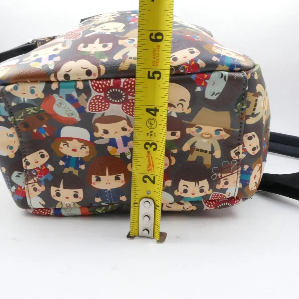 Loungefly Stranger Things Characters Chibi All Over Print Mini Backpack Excellen